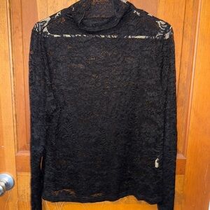 Elegant Black Lace Women's Top